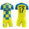 ORKY Men Soccer Jersey with Short, Kids Customize Name Number Team Uniform, Croatia Fan Boy Girl Sport Shirt (Yellow, 100cm view 2