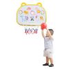 Basketball Rim Children's Wall-Mounted Basketball Hoop, Mini Basketball Hoop with A Ball On The Indoor Door, You Can Draw Pictures (Size : Style1) view 1