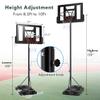 DORTALA Height Adjustable Portable Basketball Hoop System Shatterproof Backboard Wheels view 2