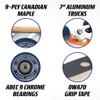 Osprey | Twin Tip Longboard, 39inch, Complete Skateboard, 7-PLY Canadian Maple Deck, for Adults, Kids and Beginners, Sunset Multiple Colours view 2
