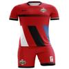 ORKY Custom Soccer Jersey with Short Men Kids Personalize Name Number Uniform for Professional Teaml(Red,160cm) view 1