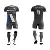 ORKY Custom Soccer Jersey with Short Men Kids Personalize Name Number Uniform for Professional Teaml(Grey,160cm) view 2
