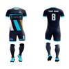 ORKY Custom Soccer Jersey with Short Men Kids Personalize Name Number Uniform for Professional Teaml(Blue,150cm) view 2