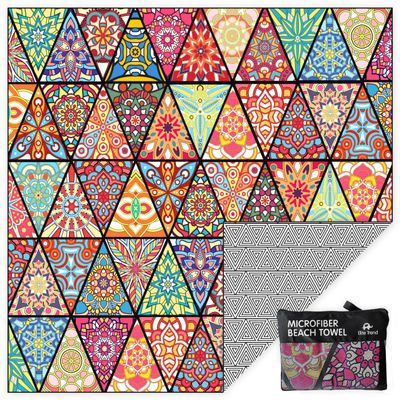 Quick Dry Towel Extra Extra Large 72x72 Inch - Microfiber Beach Towel - Perfect for Beach, Travel, Swimming, Pool, Yoga, Hiking, Camping - Lightweight, Fast Drying, Compact for Adults (Havana)