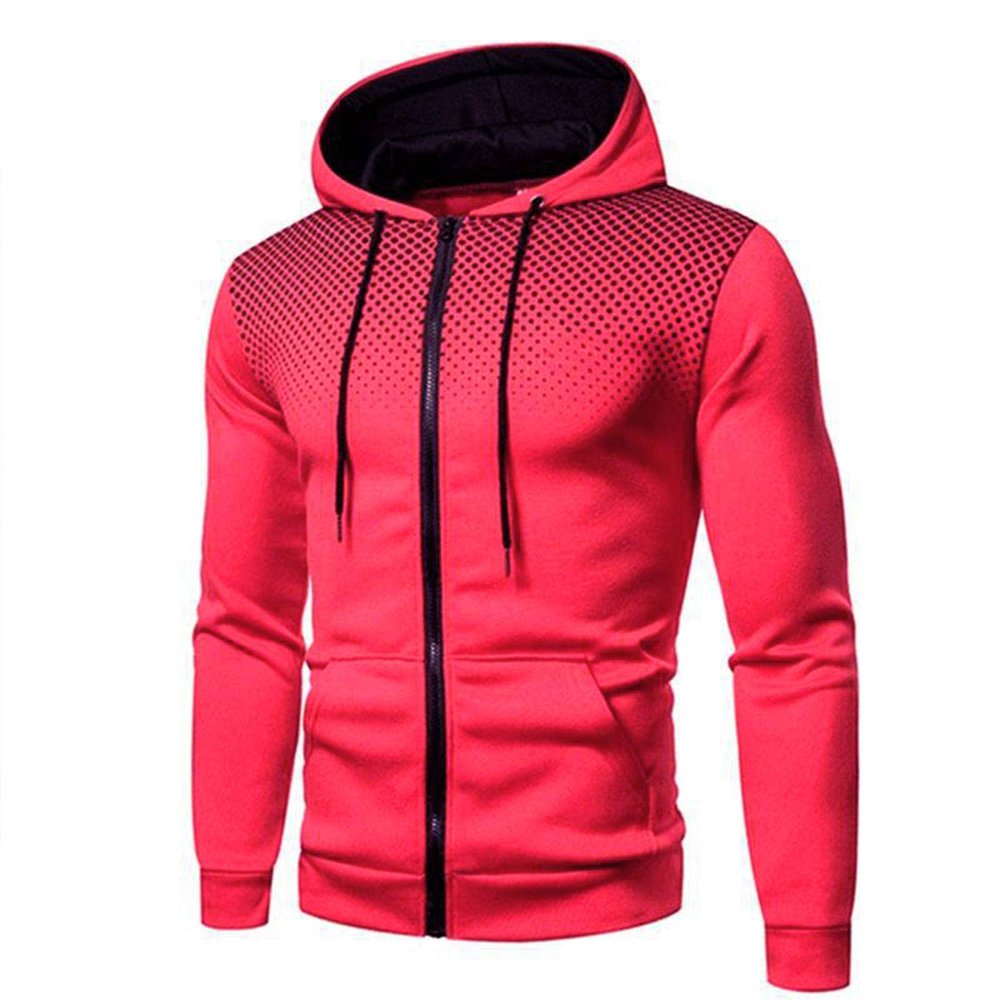 Maryia 2 Piece Hoodie Outfits for Men Casual Compression Comfy Workout Running Fitness Tracksuit Sets Red