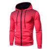 Maryia 2 Piece Hoodie Outfits for Men Casual Compression Comfy Workout Running Fitness Tracksuit Sets Red view 1