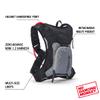 USWE Moto Hydro 3L Hydration Pack with 2.0L/ 70oz Water Bladder, a High End, Bounce Free Backpack for Enduro and Off-Road Motorcycle, Black Orange view 2