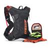 USWE Moto Hydro 3L Hydration Pack with 2.0L/ 70oz Water Bladder, a High End, Bounce Free Backpack for Enduro and Off-Road Motorcycle, Black Orange view 3