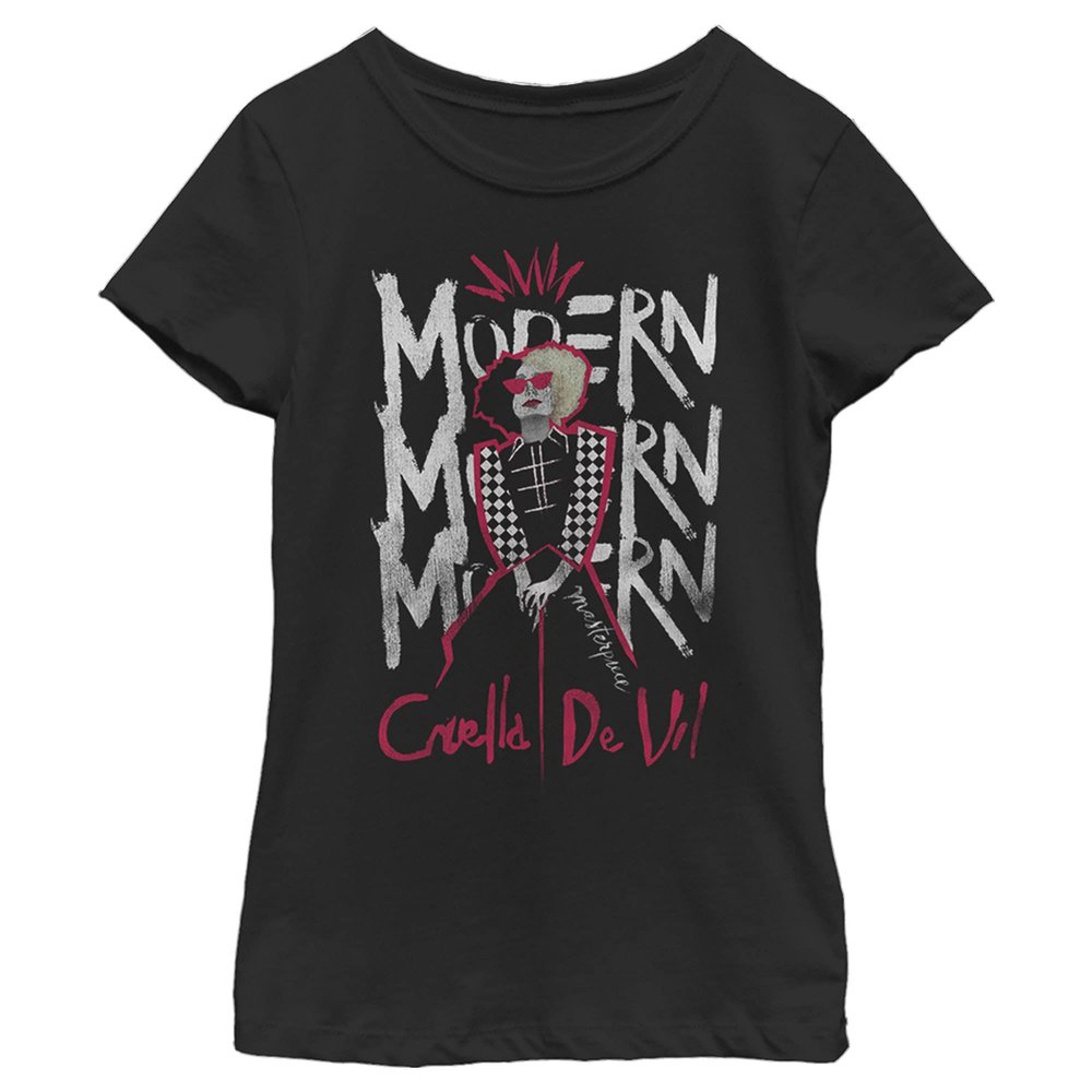 Disney Girl's Modern Masterpiece T-Shirt, Black, Large