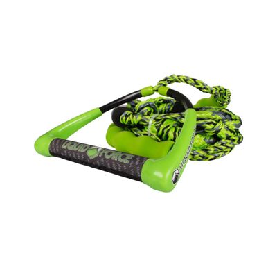 Liquid Force 2025 Hydratak 10" (Green) Wakesurf Rope and Handle