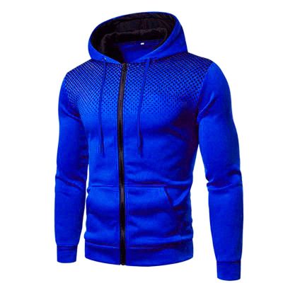 Maryia 2 Piece Hoodie Outfits for Men Casual Compression Comfy Workout Running Fitness Tracksuit Sets Blue