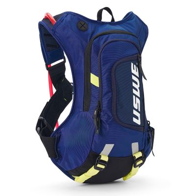 USWE Moto Hydro 8L Hydration Pack with 3.0L/ 100oz Water Bladder, a High End, Bounce Free Backpack for Enduro and Off-Road Motorcycle, Black Blue