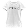 Disney Cruella Crowns Girls Short Sleeve Tee Shirt White view 1