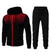 Maryia 2 Piece Hoodie Outfits for Men Casual Compression Comfy Workout Running Fitness Tracksuit Sets Black view 2