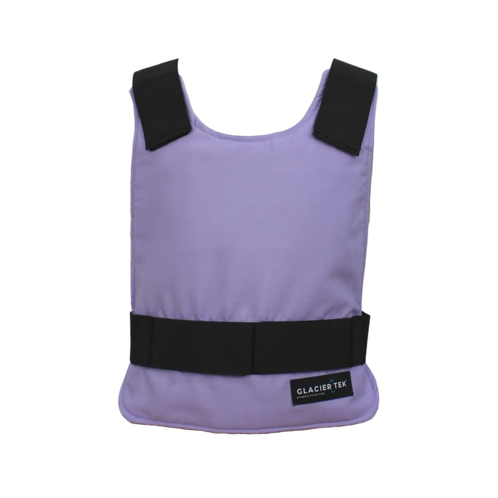 Glacier Tek Children's Cool Vest Personal Cooling, 59 Degrees for 2.5 hours, includes Cool Packs, Recharge in 30 Minutes, Purple