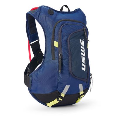 USWE Moto Hydro 12L Hydration Pack with 3.0L/ 100oz Water Bladder, a High End, Bounce Free Backpack for Enduro and Off-Road Motorcycle, Black Blue