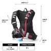USWE Moto Hydro 3L Hydration Pack with 2.0L/ 70oz Water Bladder, a High End, Bounce Free Backpack for Enduro and Off-Road Motorcycle, Black Grey view 2
