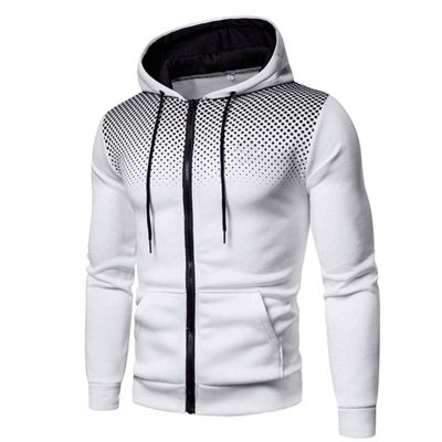 Maryia 2 Piece Hoodie Outfits for Men Casual Compression Comfy Workout Running Fitness Tracksuit Sets White