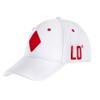 LUCKY DIAMOND Hat Baseball Cap Adjustable | Dad Baseball Cap | Unisex Baseball Cap | Men Baseball Cap | Women Baseball Cap White/Red view 2