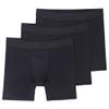 Terramar Men's Silkskins 6" Boxer Briefs 3-Pack Underwear, Black, Small view 1