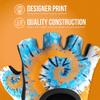 Contraband Pink Label 5347 Womens Designer Workout Gloves | Tie Dye Print w/Grip-Lock Silicone Palm (Large, BO) view 4