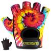 Contraband Pink Label 5347 Womens Designer Workout Gloves | Tie Dye Print w/Grip-Lock Silicone Palm (Medium, Rainbow) view 1