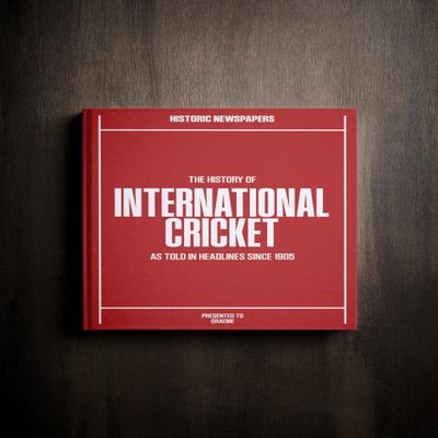 Cricket Personalised Sporting Newspaper UK History Book - Sports Fan Gift - Cricket History Told Through Archive Newspaper Coverage (Cricket)