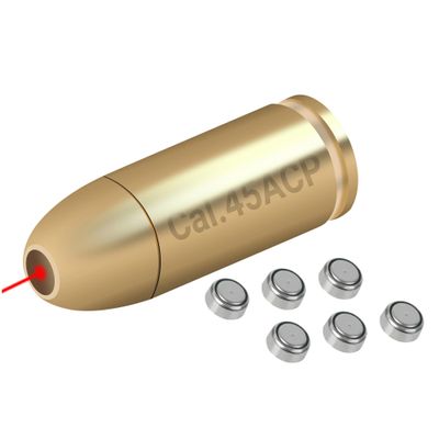 Cal .45 ACP Bullet Laser Bore Sight for Sighing and Zeroing Laser Bore Sight .45 Cartridge Laser Boresight 45 bore Sight Laser