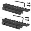 ZONEBIKE Dovetail to Picatinny Rail Adapter 11mm to 20mm Rail Adapter Low Profile Rail Mount Dovetail to Rail Base Mount 3/8" to 7/8" Converter Adapter 2 Pack view 1