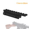ZONEBIKE Dovetail to Picatinny Rail Adapter 11mm to 20mm Rail Adapter Low Profile Rail Mount Dovetail to Rail Base Mount 3/8" to 7/8" Converter Adapter 2 Pack view 3