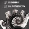 Contraband Pink Label 5347 Womens Designer Workout Gloves | Tie Dye Print w/Grip-Lock Padding (X-Small, BW) view 3