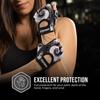 Contraband Pink Label 5347 Womens Design Series Spiral Swirl Tie Dye Print Lifting & Rowing Gloves (Pair) - Lightweight Vegan Medium Padded Amara Leather w/Grip-Lock (Large, BW) view 4