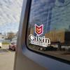 Calvin University College Official Academic Logo Weatherproof Vinyl Sticker Car Decal from Nudge Printing view 4