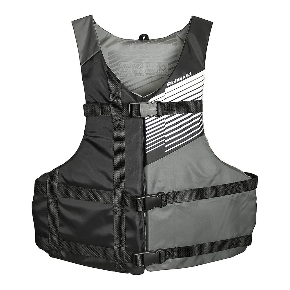 Stohlquist Oversize XL Adult PFD Life Vest - Coast Guard Approved, Adjustable Size, Unisex, Lightweight, High Mobility, PVC Free Life Jacket