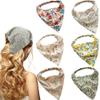 DINPREY Elastic Hair Scarf Headbands Hair Bandanas Scarf Polka Dot Head Kerchief Headbands for Women Girls (6 Colors floral) view 1