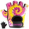 Contraband Pink Label 5347 Womens Designer Workout Gloves | Tie Dye Print w/Grip-Lock Silicone Palm (Large, PY) view 1
