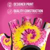 Contraband Pink Label 5347 Womens Designer Workout Gloves | Tie Dye Print w/Grip-Lock Silicone Palm (Large, PY) view 4