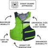 Stohlquist FIT Adult Life Jacket, US Coast Guard Approved Type III Life Vest, PFD for Men and Women, Easily Adjustable, Lightweight and High Buoyancy (Green/Black, Universal Size) view 2