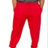 VICTORIOUS Men's Lightweight Fleece Drawstring Elastic Cuff Sweatpants FL78 - Red - Small view 1