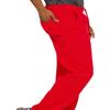 VICTORIOUS Men's Lightweight Fleece Drawstring Elastic Cuff Sweatpants FL78 - Red - Small view 4