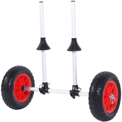 qiuqiu Sit-on-top Kayak Carts, Scupper Style Carriers - Adjustable Width Quick Release Buckle, Marine Aluminum Alloy - for Outdoor Beach Kayak Canoes