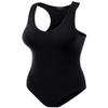 Racerback Tank Top Bodysuits Sleeveless Sexy V-Neck Cotton Jumpsuits Black 1X view 4