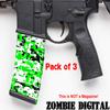 One Stop Decals Pack of 3 Zombie Acid Digital Camouflage Premium Vinyl wrap (Skin) DIY kit for 30/20/10 Rounds 5.56/0.223 NATO Magazine. Durable, Waterproof, Matte. view 2