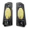 1911 Metal Grips, Screw Included, 1911 Compact/Officer Virgin Mary Lady of Guadalupe, with Ambi Safety Cut Black Gold view 1