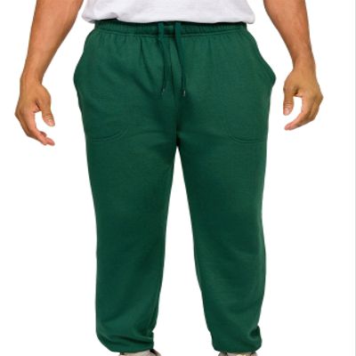 VICTORIOUS Men's Lightweight Fleece Drawstring Elastic Cuff Sweatpants FL78 - Dark Green - Small