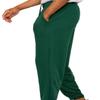 VICTORIOUS Men's Lightweight Fleece Drawstring Elastic Cuff Sweatpants FL78 - Dark Green - Small view 2