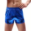 ABAFIP Men's Soft Stretchy Holographic Shiny Metallic Swim Boxer Briefs Trunks Shorts Hot Pants Bikini Swimsuit Stage Clubwear Blue Large view 1
