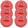 6pieces Pad/Patch D Rings for PVC Inflatable Boat Canoe Raft Stainless Steel D-Ring Dinghy Kayak Surfboard Paddle Board (red) view 1