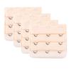 YUPPIE TONE Women's Bra Extender 3 Hooks 3 Rows Elastic Back Bra Band Extension Strap,Beige 4pcs view 1