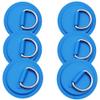 6pieces Pad/Patch D Rings for PVC Inflatable Boat Canoe Raft Stainless Steel D-Ring Dinghy Kayak Surfboard Paddle Board (Blue) view 1
